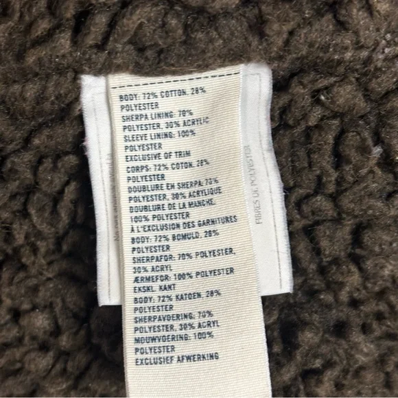 Abercrombie Fitch Vintage Y2K Full Zip Sherpa Lined Hoodie Jacket Blue Size M - Picture 7 of 7